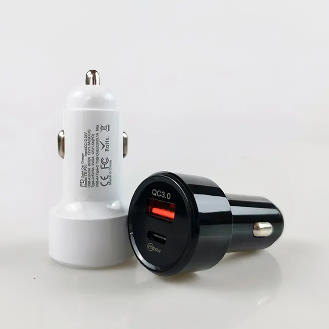 Fast Charger Power Auto USB Adapter Upgraded Multi-function Dual USB Car Charger LCD Display 12-24V Cigarette Socket Lighter