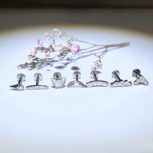 Joyería Ruiqian, Pendientes <span class=keywords><strong>de</strong></span> <span class=keywords><strong>Titanio</strong></span> ASTM F136, Estilo Ligero y Lujoso, Antialérgicos, <span class=keywords><strong>Piercing</strong></span>, <span class=keywords><strong>Titanio</strong></span> <span class=keywords><strong>Puro</strong></span> G23, Joyería para Mujer - Product Image 6