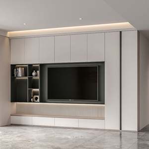 Meuble TV contemporain exquis avec LED de haute qualité, grand espace de rangement et expérience de visionnement confortable pour une utilisation hôtelière - Product Image 1