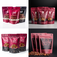 Sachet Doypack Refermable Anti-Odeur Personnalisé à Faible MOQ, Biodégradable, Qualité Alimentaire, Emballage Plastique pour 500g de Fruits Secs