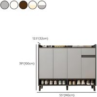 Meuble de rangement à chaussures moderne avec 4 portes et 1 tiroir, organisateur d'entrée, armoire à chaussures autoportante pour couloir