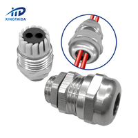 Presse-étoupe en laiton IP68, filetage M, à inserts multiples, presse-étoupe métallique M12 étanche