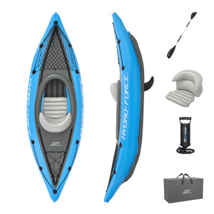 Raft gonflable en PVC Bestway, kayak en caoutchouc, canoë monoplace avec pagaie et pompe à air, capacité 100L, modèle 65115 - Product Image 5
