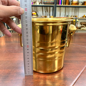 Thép không gỉ dày Round-Head Champagne Cooler xách tay mini Xô đá - Product Image 2