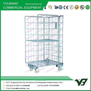 超市购物车价格优惠锌折叠卷集装箱杂货店用钢车 - Product Image 6