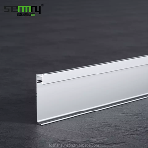 Plinthe décorative LED moderne en aluminium, éclairage d'ambiance dimmable pour résidence de luxe et hôtel - Product Image 3