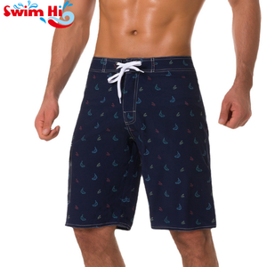 شورت رجالي سريع الجفاف للسباحة والشاطئ مع بطانة شبكية تسمح بمرور الهواء شورت برمودا بنمط منتصف الخصر للسباحة للرجال - Product Image 1