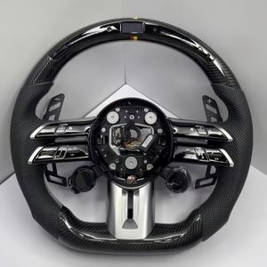 Volant en fibre de carbone forgé personnalisé pour <span class=keywords><strong>Mercedes</strong></span> Benz <span class=keywords><strong>AMG</strong></span> GT G63 W213 W223 W206 W205 W204 A45 GLA45 E63 G65 X290 - Product Image 4