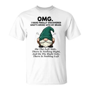 Omg, j'ai enfin découvert ce qui ne va pas avec mon cerveau, t-shirt à manches courtes, col rond unisexe, promotionnel pour adultes - Product Image 1