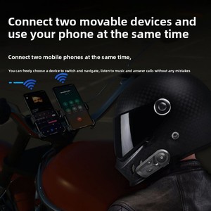 Casco da Moto con Auricolari Wireless 5.3 con Compatibilità Hi-Fi e Durata della Batteria di 10-15 Ore - Product Image 5