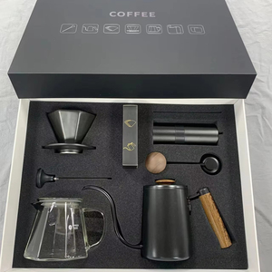 Nibu Glass <b>Coffee</b> <b>Maker</b> Brewing Kit Travel Set Custom Logo With Manual Grinding Mechanism <b>Portable</b> Eco-Friendly a Hand Brewing C - Product Image 1