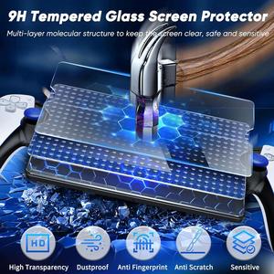 Estuche Rígido 4 en 1 para Accesorios de <span class=keywords><strong>PS</strong></span> Portal, para Playstation Portal con Estuche Transparente, 2 Protectores de Pantalla y 4 Grips para Pulgares - Product Image 4