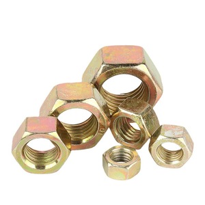 DIN 934 thép carbon màu vàng mạ kẽm đầy màu sắc mạ kẽm <span class=keywords><strong>M10</strong></span> M11 M12 M14 M18 M19 M35 M38 M40 1/4 bên ngoài hình lục giác HEX <span class=keywords><strong>NUT</strong></span> - Product Image 3