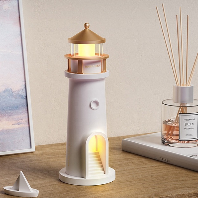 New Design Portable Moon Light Lighthouse Projector Light Battery Operated Moon Lamp Projector Night Light for Room