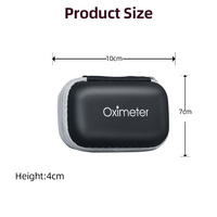 Étui de rangement personnalisé OEM de qualité médicale pour oxymètre, pochette antichoc en EVA pour moniteur d'oxygène sanguin avec poche en filet