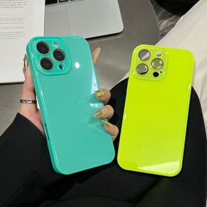 NOUVEAU <span class=keywords><strong>Coque</strong></span> de téléphone en verre trempé couleur unie pour <span class=keywords><strong>iPhone</strong></span> 17 16 15 14 13 12 <span class=keywords><strong>11</strong></span> Pro Max, protection d'objectif d'appareil photo, antichoc, pare-chocs - Product Image 2