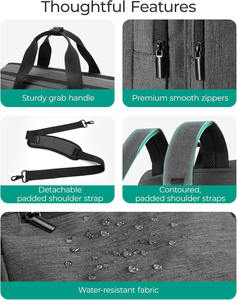 कस्टम 17.3 इंच लैपटॉप ब्रीफकेस पुरुषों के कैजुअल लैपटॉप मैसेंजर बैग वाटरप्रूफ व्यवसाय यात्रा कंधे बैग - Product Image 6