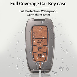 ที่หุ้มกุญแจรถทำจากสังกะสีอัลลอยอุปกรณ์เสริมที่หุ้มพวงกุญแจปกป้องสำหรับ <span class=keywords><strong>TOYOTA</strong></span> CROWN Prius Camry Corolla C-HR CHR RAV4 <span class=keywords><strong>Prado</strong></span> 2018 - Product Image 2