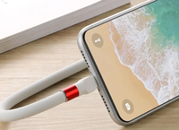 1.2M Rotation Libre Multiple Pliable 2.4A Câble de Données de Charge Rapide USB-C Support de Téléphone Portable pour Nouvel iPhone et Imprimante