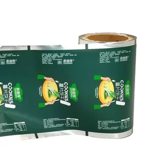 Hot Products Food Grade Plastic Roll Film Green Printing Snack Food Packaging Aluminum Foil Roll Seal Film Made In China