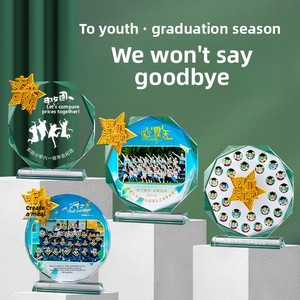 Ornement de trophée en cristal pour la remise <span class=keywords><strong>des</strong></span> diplômes <span class=keywords><strong>des</strong></span> écoles primaires et secondaires, cadeaux commémoratifs pour les professeurs et les camarades de classe - Product Image 3