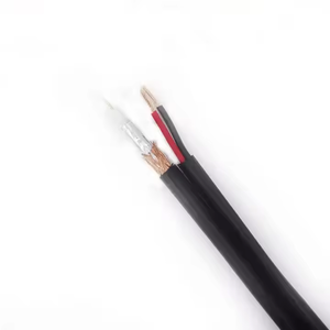 Cat5e Cat6 Ethernet Internet LAN Cable de red 2x0.75mm2 Cable de alimentación Cable combinado negro - Product Image 5