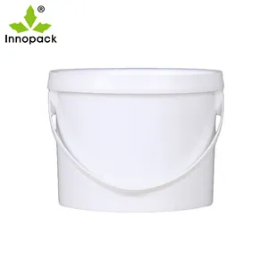 Small Round 2.5L Transparent Plastic Yogurt/Ice-cream Bucket With Lid
