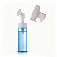 Bouteille en mousse PET de 180 ml avec logo personnalisé, brosse en silicone, distributeur de mousse cosmétique
