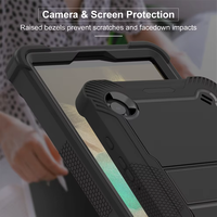 Housse en silicone antichoc Laudtec 3 en 1 pour Samsung Tab A11 2025 étui de protection robuste pour tablette avec béquille Pbk336