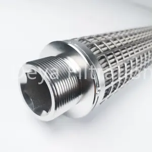 Elemento de filtro plisado de vela de malla metálica de acero inoxidable de 1-500 micras para filtro de vela CPF