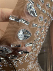 Vestidos de fiesta con borlas y cristales brillantes para mujer, vestidos de noche elegantes de malla Abiti Per La Madre de Sposa, superventas 2022 - Product Image 6