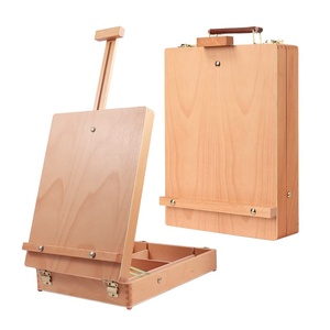 FOSKA Boîte de <span class=keywords><strong>peinture</strong></span> de chevalet d'art en bois professionnel robuste <span class=keywords><strong>et</strong></span> durable à usage multiple avec poignée - Product Image 1