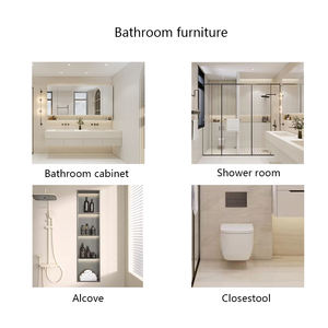 Meuble sous-vasque mural flottant en bois massif contreplaqué pour la salle de bain <span class=keywords><strong>avec</strong></span> lavabo et <span class=keywords><strong>miroir</strong></span> - Product Image 6