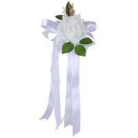 Hochzeitsauto-Schleife Rückspiegel-Dekoration Künstliche Blumen Stoff-Dekor Türgriff-Bindeband Rosen-Kutsche Girlande Blumenstrauß Band Muttertag