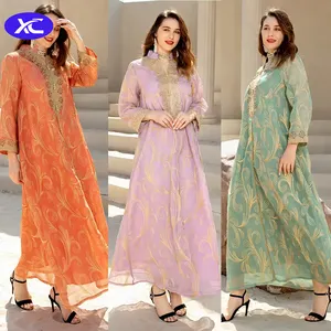 Arab Morocco Muslim Dress Abaya Women Ramadan Chiffon Abayas Dubai Turkey Islam Kaftan Longue Musulmane Vestidos Largos