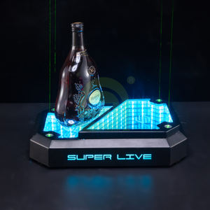 MingXin Barware LED botella glorificador dos niveles botella presentador con espejo infinito - Product Image 2