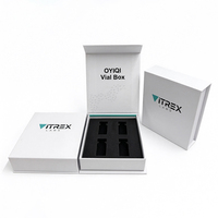 Boîtes d'emballage personnalisées pour peptides, matériaux en carton, fermeture magnétique, boîte pour flacon de peptides, insert en EVA, emballage 3ml/10ml
