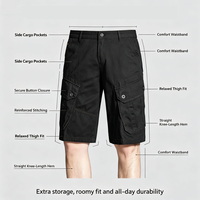 Shorts cargo tactiques pour hommes à 6 poches, personnalisables avec logo, vente en gros d'usine, pour l'extérieur, l'été, la randonnée, OEM en gros