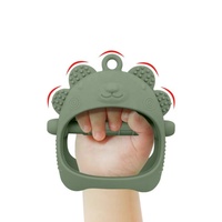 Mitaine de dentition en silicone de qualité alimentaire pour bébé, jouet sensoriel doux à mâcher anti-chute pour le poignet et la main, sans BPA
