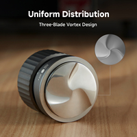 Distributeur de café auto-nivelant ZeroHero 58 mm, outil de distribution en acier inoxydable à profondeur réglable
