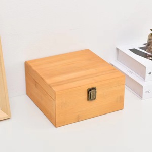 Scatola <span class=keywords><strong>di</strong></span> memoria con coperchio incernierato in <span class=keywords><strong>legno</strong></span> quadrato dipinto da te - Product Image 5