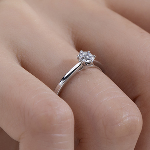 Messi Jewelry MSR-2122 925 Silver Round Shape Solitaire <b>Ring</b> Lab Grown <b>Diamond</b> <b>Ring</b> Engagement <b>Ring</b> - Product Image 4
