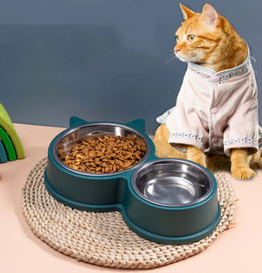 Fabricante por atacado de aço inoxidável bacia do cão bacia do cão de água do animal de estimação do alimentador de plástico - Product Image 6