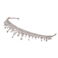 Top vente nouveaux bijoux de cheveux de mariée cristal diamant couronne de mariage argent fille diadèmes accessoires de cheveux de mariage