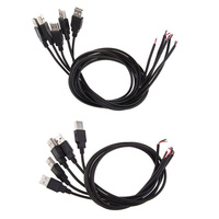 Cable USB 2,0 A macho A 2 pines 4 pin, cable de alimentación de extensión de extremo abierto