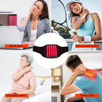 Sabuk Terapi Cahaya Merah Shanglaite Desain Baru, Daya USB/Plug-In, Timer 20 Menit, 3W 660nm 850nm, Pereda Nyeri, Untuk Penggunaan di Rumah, Terapi Leher