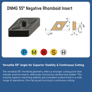 Insertos de Carburo de Tungsteno Vulcan DNMG150404-MA DNMG150408-MA DNMG150608 MA, Inserto de Torneado DNMG 150608 150612, Cuchilla de Carburo - Product Image 2