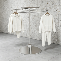 Présentoir rotatif circulaire en métal pour magasin, pour foulards, châles, vêtements, robes, jeans, chemises, tapis et moquettes