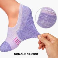 Chaussettes invisibles pour le sport - Chaussettes basses avec ventilation en maille, chaussettes athlétiques cachées pour baskets et mocassins