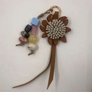 Breloque en cuir fait main en forme de tournesol, style Miu, <span class=keywords><strong>marguerite</strong></span>, sac à dos pour couple, cordon DIY, pendentif pour sac - Product Image 3